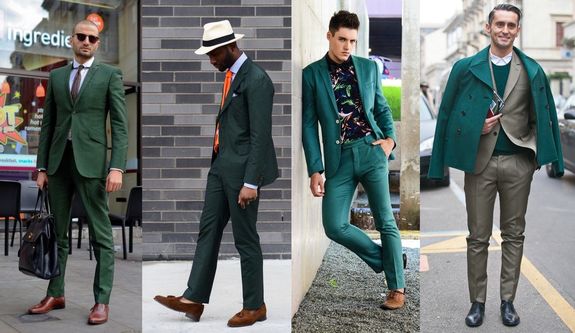 С чем носить зеленые туфли мужчине
